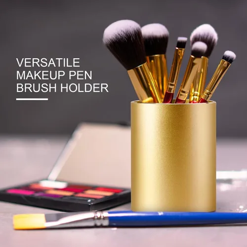Vista 3 de Soporte para bolígrafo para escritorio, taza de metal para bolígrafo, organizador de bolígrafos de escritorio y taza para lápices para accesorios