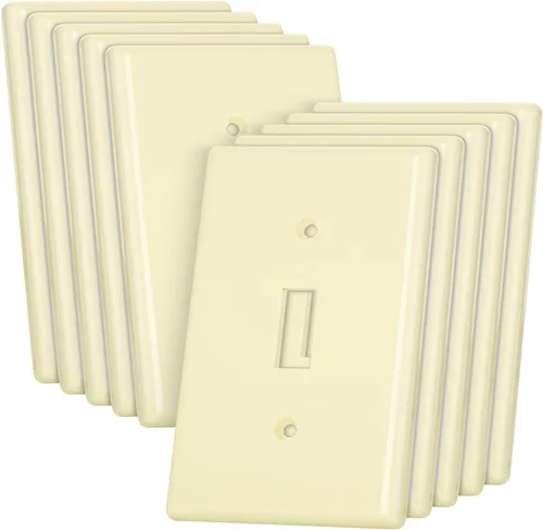 Vista 11 de Cubiertas para interruptores de luz azul Bates - Paquete de 2, cubierta de placa de salida, cubiertas de interruptor con luz azul