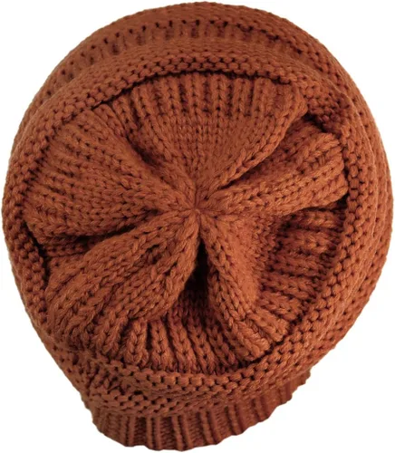 Vista 432 de C.C Trendy Warm Chunky Soft Stretch Cable Knit Beanie