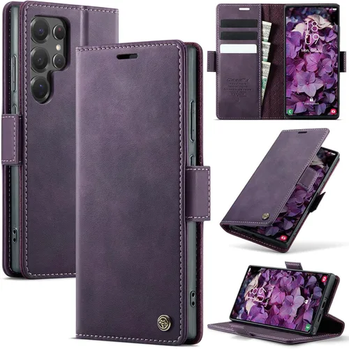 Vista 26 de Funda tipo cartera para Samsung Galaxy Z Fold 7 de piel con tarjetero y función atril, cierre magnético, bloqueo RFID, TPU a prueba de golpes, Negro