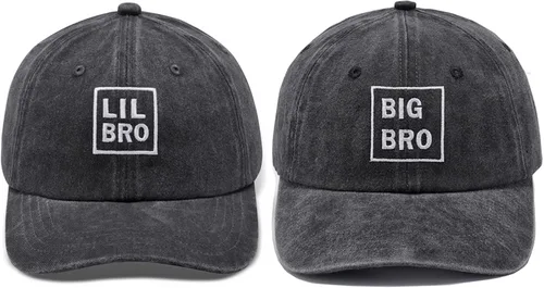 Vista 8 de Vintage Cotton Hats for Men Women Adjustable Baseball Cap Hermana grande