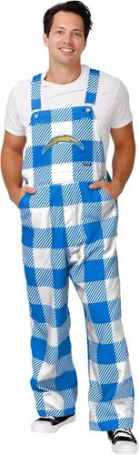 Vista 21 de FOCO NFL mens Nfl Team Logo Plaid Bib Overalls