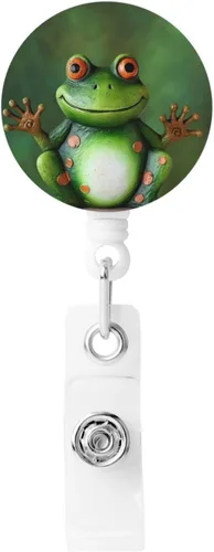 Vista 15 de Soporte retráctil para tarjetas de identificación con estampado de piedras de hierba, clips de carrete de insignia, lindo clip para tarjetas