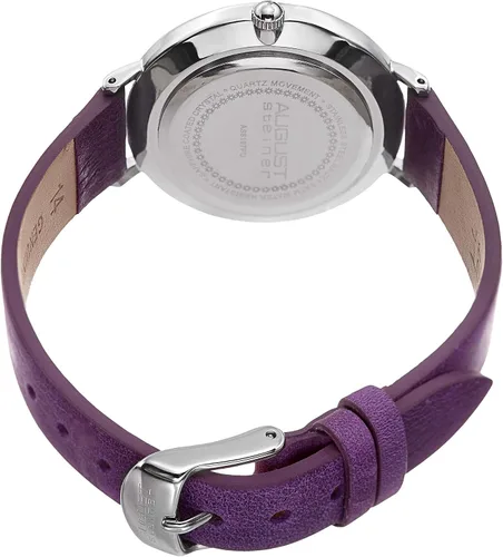 Vista 4 de August Steiner Reloj de pulsera de piel de nobuk con movimiento de cuarzo para mujer, AS8187