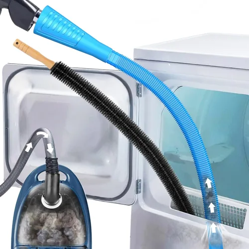 Vista 11 de Sealegend Kit de limpiador de ventilación de secadora de 2 piezas, accesorio para aspiradora de pelusa de secadora con cepillo removedor de pelusa
