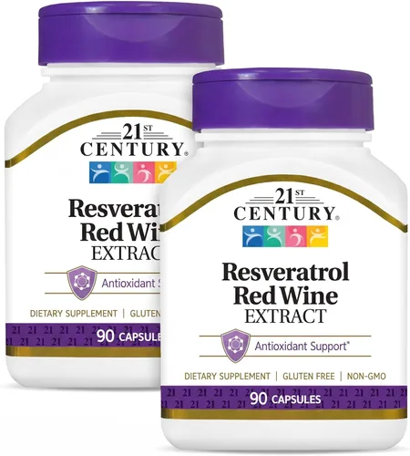 Vista 9 de 21st Century Cápsulas de extracto de vino tinto de resveratrol