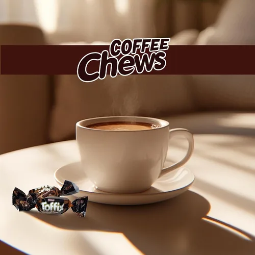 Vista 7 de Toffix Masticables de café, caramelos masticables suaves rellenos en el centro, 250 piezas de bocadillos envueltos individualmente para niños