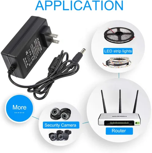 Vista 7 de COOLM Adaptador de fuente de alimentación de 12V 3.5A 3.5Amp 42W 3500mA para Netgear Nighthawk Router R6700 R7000 Sistema WiFi AC3000 AC2200 RBK53