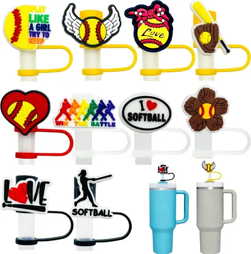 Vista 11 de 10 tapas de popote para vaso Stanley Cup de 30 y 40 onzas, de 0.394 in, reutilizables, de silicona, para copas Stanley, accesorios para vasos