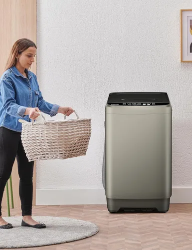 Vista 8 de Lavadora portátil – Lavadora portátil de 2.0 pies cúbicos completamente automática con pantalla LED, lavadora compacta ideal para apartamentos