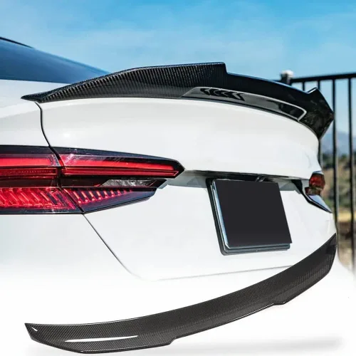 Vista 10 de Alerón de maletero de fibra de carbono compatible con Audi A5 S5 RS5 2018-2025 4 puertas B9 trasero alerón de labio alerón de alerón de labio Kit