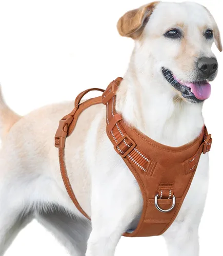 Vista 11 de Arnés sin tirones para perro, chaleco reflectante para cachorros para perros pequeños, medianos y grandes (negro, XS)