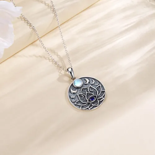 Vista 5 de Collar contra el mal de ojo para mujer, plata esterlina 925, dije de mal de ojo, amuleto de concha de abulón, protección espiritual, joyería contra