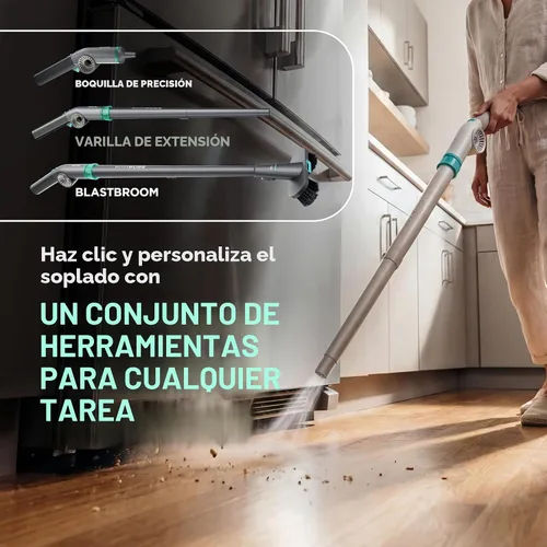 Vista 4 de Shark BlastBoss - Sistema de chorro de aire todo en uno con BlastBroom, boquilla de precisión, varita de extensión, limpieza en interiores y Carbón