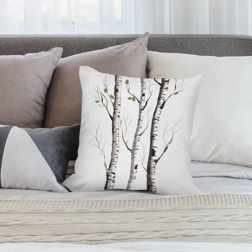 Vista 7 de Fundas de almohada decorativas de 12 x 12 pulgadas, funda de almohada corporal de abedul cuadrada para sofá, cama, sofá o sala de estar, protectores