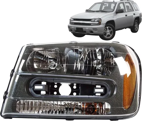 Vista 4 de Conjunto de faros delanteros compatible con Chevrolet Trailblazer, Trailblazer EXT LTZ, SS, LS, LT, lado norte izquierdo/lado del conductor DOT/SAE