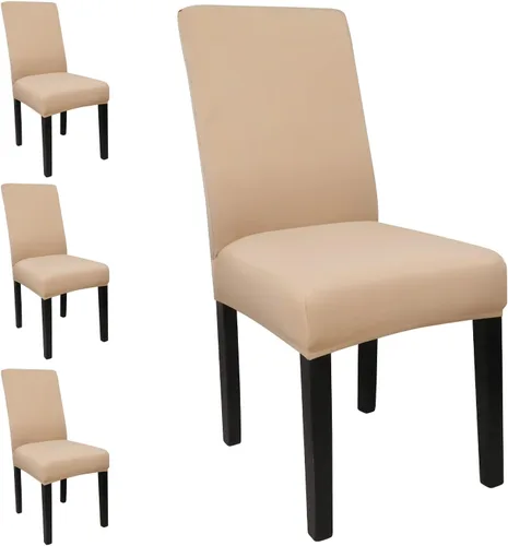 Vista 77 de Fundas para sillas de comedor, juego de 2 fundas, con patrón elástico Parsons, de elastano, extraíbles y lavables, protector para sillas de cocina