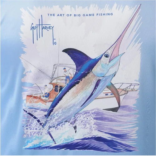 Vista 3 de Guy Harvey Camiseta de manga corta para hombre con protección solar UPF 30+
