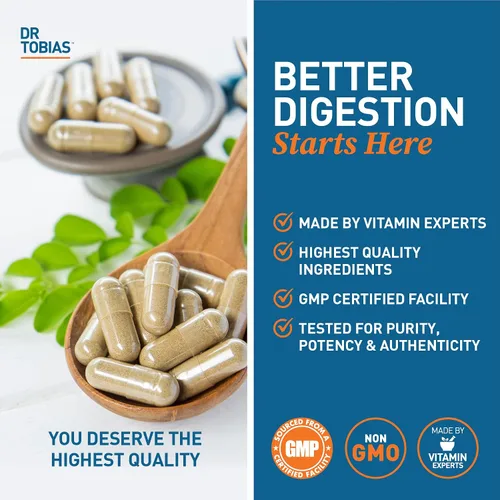 Vista 9 de Dr. Tobias Paquete de prebióticos y enzimas digestivas para la salud digestiva