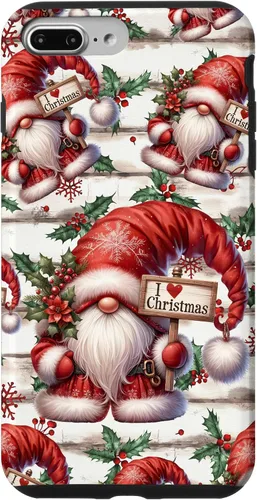 Vista 12 de iPhone 16 Love Christmas Gnomo Shabby Chic Decoración para mujer Bonita funda de Navidad