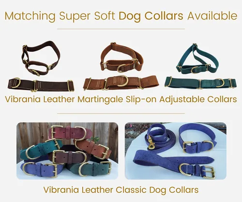 Vista 6 de Blazing Paws Vibrania Correa corta de piel envejecida súper suave y gruesa de 4 pies de ancho con anillo lateral, trenzado completo, para perros