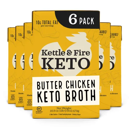 Vista 19 de Kettle and Fire Classic - Caldo de hueso de ternera, aprobado por Keto, Paleo, y Whole 30, sin gluten, alto en proteínas y colágeno, paquete de 4