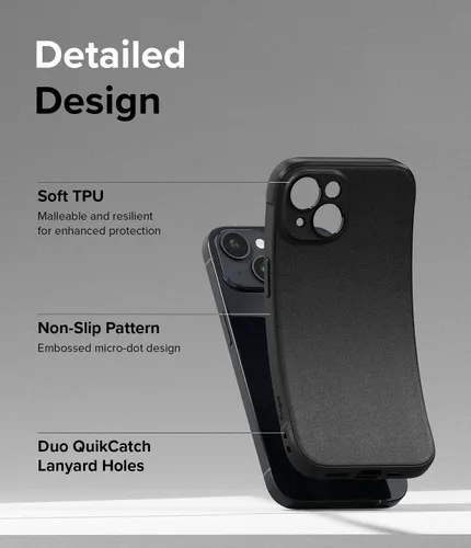 Vista 7 de Ringke Onyx - Funda para iPhone 15 Case, [Se Siente Bien en la Mano] resistente al aceite y a la suciedad, cubiertas individuales para lentes