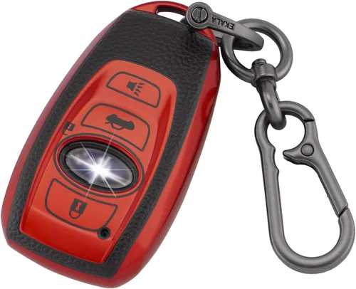 Vista 8 de EKALA Funda para llavero Subaru con llavero compatible con Crosstrek/Forester/Outback 2024 para Subaru Impreza WRX STI BRZ Crosstrek Ascent Legacy 4