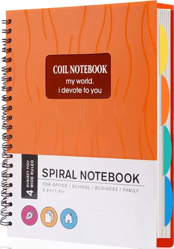 Vista 11 de Yoment Cuaderno de espiral de tapa dura de 8.5 x 11 pulgadas, 240 páginas, cuadernos grandes A4 para el trabajo, 100 GSM, cuaderno de papel