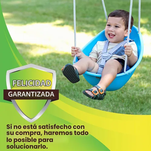 Vista 7 de Swurfer Columpio de coco para niños pequeños, cómodo columpio para bebé al aire libre, arnés de seguridad ajustable de 3 puntos, sistema de bloqueo