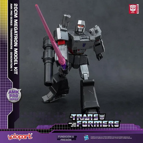 Vista 4 de YOLOPARK Megatron Transformer Toy - Figura de acción Transformers G1 Megatron de 7.87 pulgadas con armamento mejorado, juguetes transformadores