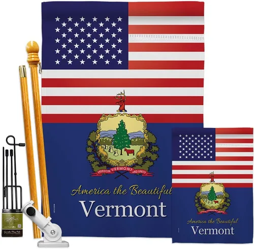 Vista 8 de US Vermont Garden House - Juego de banderas de Estados Unidos, Estados Unidos, Territorios Americanos, República, país, área particular, pequeña