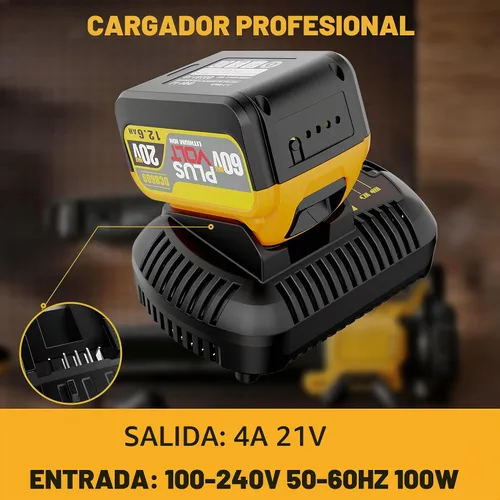 Vista 3 de 12.6Ah 20V/60V FLEX MAX Compatible con Dewalt Batería y Cargador Combo