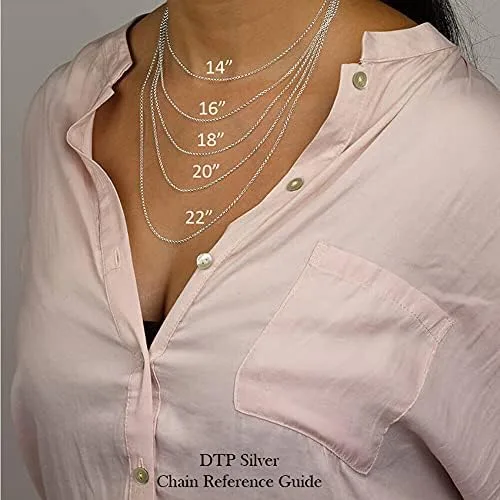 Vista 4 de Collar de cadena de plata de ley 925 - Collar de cadena de bolas - Cadena de plata - Cadena de plata para mujer - Cadenas de plata para hombre