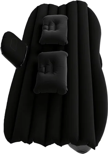 Vista 8 de Car Air Mattress Back Seat 53.15 x 33.46in PVC Flocking (Black)