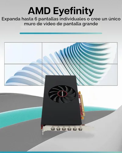Vista 4 de VisionTek Tarjeta gráfica AMD Radeon RX 580 8GB GDDR5 6X Mini DP