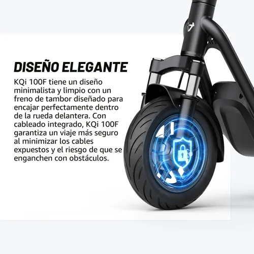 Vista 8 de NIU 100P/100F/300P/300X Electric Scooter Adult - E Scooter with Suspension, 600-1000W Peak Power, 18-37.3 Miles Max Range, Top Speed 17.4-23.6MPH