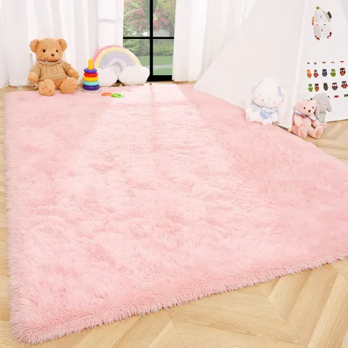 Vista 36 de ISEAU Alfombra de pasillo cómoda y esponjosa para dormitorio, de felpa con base de goma antideslizante, para dormitorio de bebé, al lado de la cama