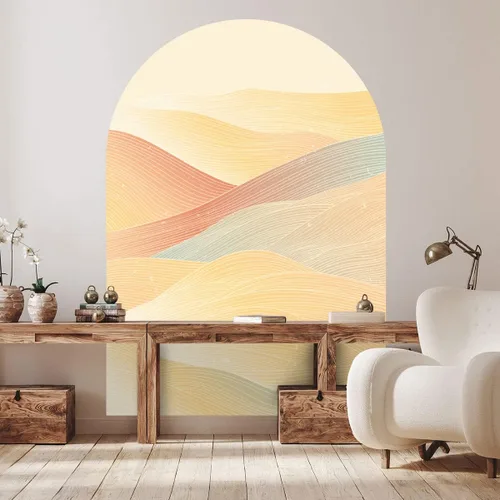 Vista 22 de Ambiance Sticker Papel pintado no tejido con frescos gigantes pre-pegados de montaña escandinava Ziska etiqueta decorativa H 60 x L 35.4 in