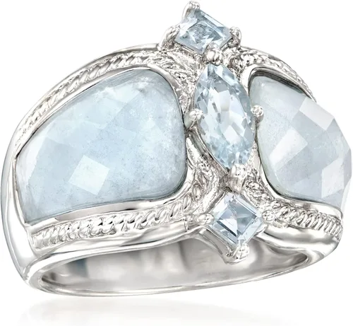 Vista 4 de Ross-Simons 5.85 ct. t.w. Aquamarine Ring in Sterling Silver