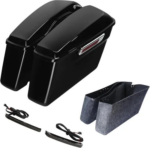 Vista 10 de TCT-MOTORPARTS - Alforjas rígidas con pestillo, color negro mate