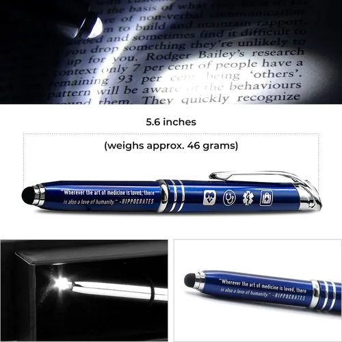 Vista 7 de Inkstone Lápiz médico regalo inspirado con cita "Donde el arte de la medicina es amado, también hay amor por la humanidad" Multifunción Lápiz