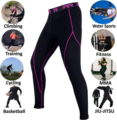 Vista 56 de Roar MMA - Pantalones de compresión para entrenamiento de gimnasio