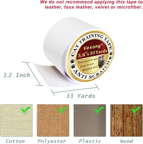 Vista 4 de Protector de muebles antiarañazos para gatos, protector de muebles autoadhesivo transparente de gatos que arañan las garras, protector de sofá