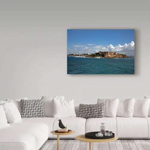 Vista 3 de Trademark Fine Art ALI37141-C1219GG El Morro San Juan Puerto Rico por J.D. McFarlan Fine Art, 12x19 pulgadas, multicolor