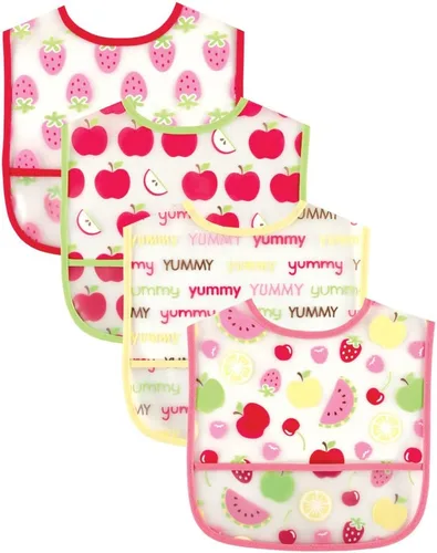 Vista 10 de Luvable Friends Baberos PEVA impermeables unisex para bebés Flamenco