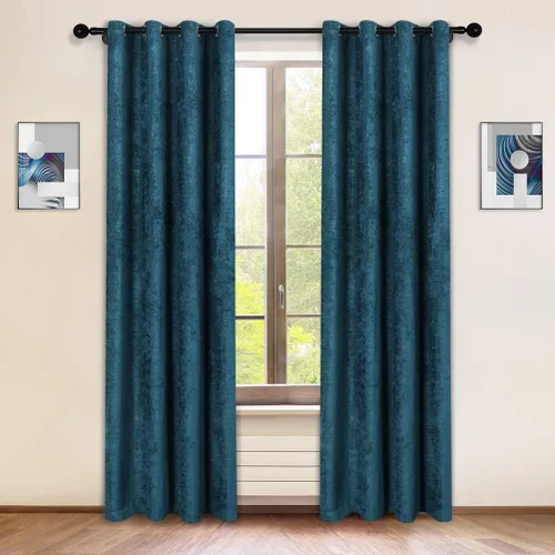 Vista 10 de ELKCA Cortinas de doble cara de felpilla para ventana de cocina, 52x18, bolsillo para barra, cenefa color beige para sala de estar, paquete de 1