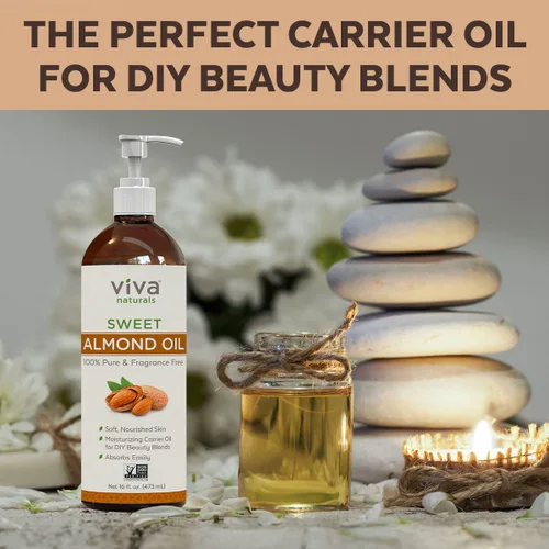 Vista 5 de Aceite de almendras (16 onzas); aceite de almendras dulces para la piel o aceite de almendras para el cabello, el aceite corporal natural perfecto