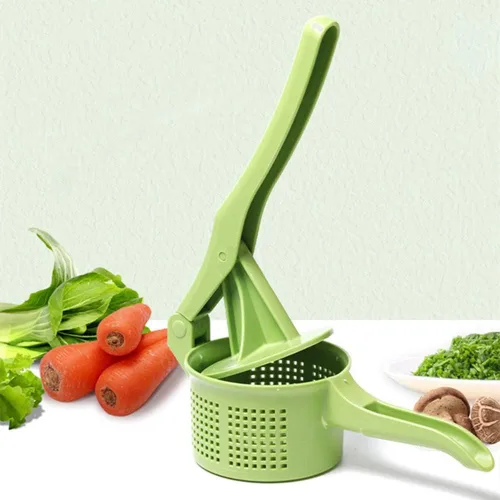 Vista 4 de Spinner - Exprimidor creativo de verduras para apretar frutas, herramienta de deshidratación de presión manual para cocina, comedor (verde)
