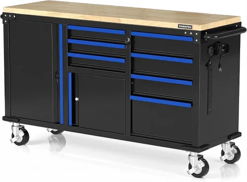 Vista 10 de WORKPRO Cofre de herramientas rodante de 52 x 20 pulgadas con tablero